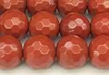 CRE360 15 inches 6mm faceted round red jasper beads wholesale