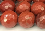 CRE361 15 inches 8mm faceted round red jasper beads wholesale