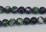 CRF03 15.5 inches 8mm round dyed rain flower stone beads wholesale