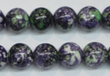 CRF05 15.5 inches 12mm round dyed rain flower stone beads wholesale