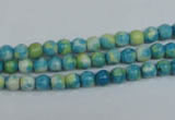 CRF100 15.5 inches 4mm round dyed rain flower stone beads wholesale