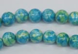 CRF102 15.5 inches 8mm round dyed rain flower stone beads wholesale