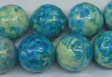 CRF107 15.5 inches 18mm round dyed rain flower stone beads wholesale