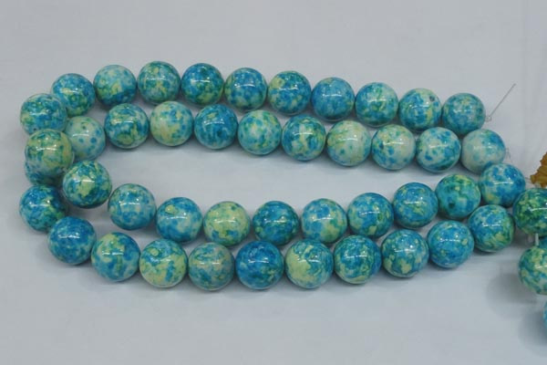 CRF107 15.5 inches 18mm round dyed rain flower stone beads wholesale