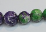 CRF11 15.5 inches multi sizes round dyed rain flower stone beads