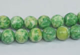 CRF183 15.5 inches 10mm round dyed rain flower stone beads wholesale