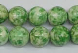 CRF185 15.5 inches 14mm round dyed rain flower stone beads wholesale