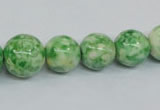 CRF192 15.5 inches 10mm - 20mm round dyed rain flower stone beads