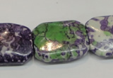 CRF20 15.5 inches 20*26mm rectangle dyed rain flower stone beads