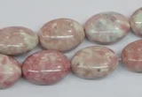 CRF265 15.5 inches 13*18mm oval dyed rain flower stone beads