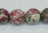 CRF28 15.5 inches 18mm round dyed rain flower stone beads wholesale