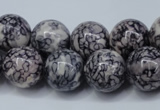 CRF285 15.5 inches 14mm round dyed rain flower stone beads