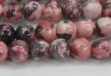 CRF302 15.5 inches 8mm round dyed rain flower stone beads wholesale