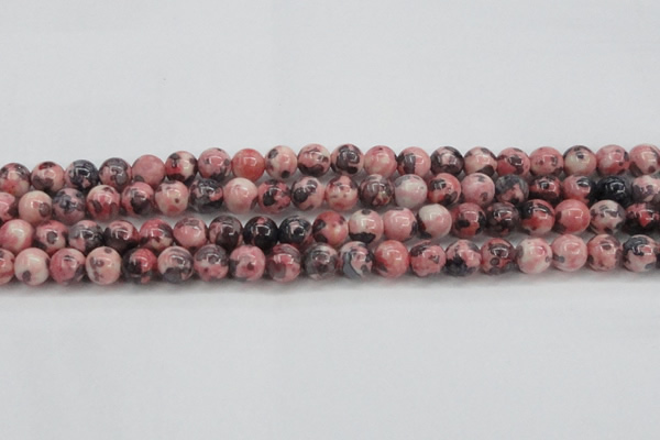 CRF303 15.5 inches 10mm round dyed rain flower stone beads wholesale