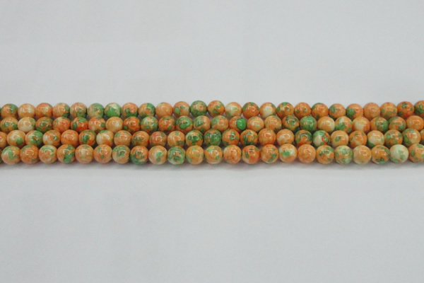 CRF308 15.5 inches 6mm round dyed rain flower stone beads wholesale