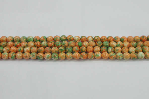 CRF309 15.5 inches 8mm round dyed rain flower stone beads wholesale