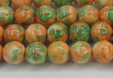 CRF310 15.5 inches 10mm round dyed rain flower stone beads wholesale