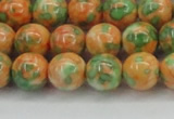 CRF311 15.5 inches 12mm round dyed rain flower stone beads wholesale