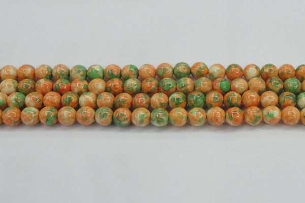 CRF312 15.5 inches 14mm round dyed rain flower stone beads wholesale