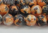 CRF326 15.5 inches 14mm round dyed rain flower stone beads wholesale