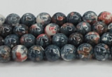 CRF328 15.5 inches 4mm round dyed rain flower stone beads wholesale