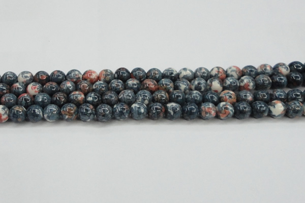 CRF332 15.5 inches 12mm round dyed rain flower stone beads wholesale