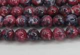 CRF342 15.5 inches 4mm round dyed rain flower stone beads wholesale