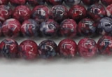 CRF343 15.5 inches 6mm round dyed rain flower stone beads wholesale