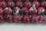 CRF344 15.5 inches 8mm round dyed rain flower stone beads wholesale