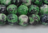 CRF353 15.5 inches 12mm round dyed rain flower stone beads wholesale