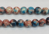 CRF36 15.5 inches 8mm round dyed rain flower stone beads wholesale