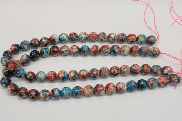 CRF37 15.5 inches 12mm round dyed rain flower stone beads wholesale