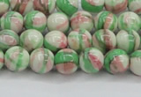 CRF381 15.5 inches 6mm round dyed rain flower stone beads wholesale