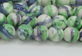 CRF388 15.5 inches 8mm round dyed rain flower stone beads wholesale