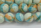 CRF396 15.5 inches 12mm round dyed rain flower stone beads wholesale