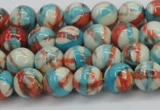 CRF399 15.5 inches 6mm round dyed rain flower stone beads wholesale