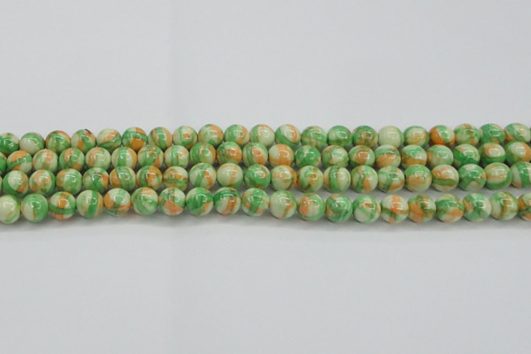 CRF418 15.5 inches 8mm round dyed rain flower stone beads wholesale