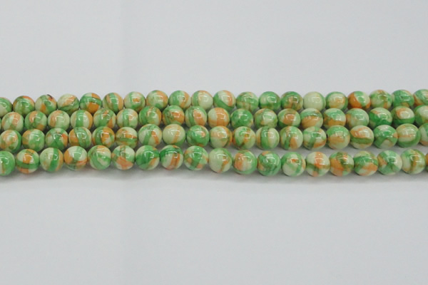 CRF419 15.5 inches 10mm round dyed rain flower stone beads wholesale