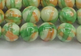 CRF420 15.5 inches 12mm round dyed rain flower stone beads wholesale