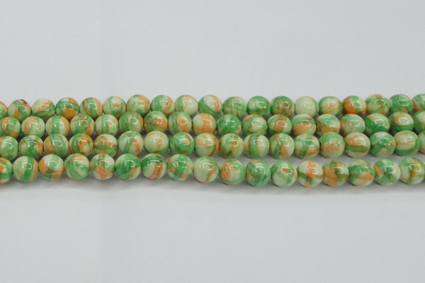 CRF420 15.5 inches 12mm round dyed rain flower stone beads wholesale