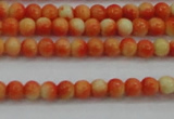 CRF437 15.5 inches 3mm round dyed rain flower stone beads wholesale