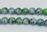 CRF44 15.5 inches 8mm round dyed rain flower stone beads wholesale