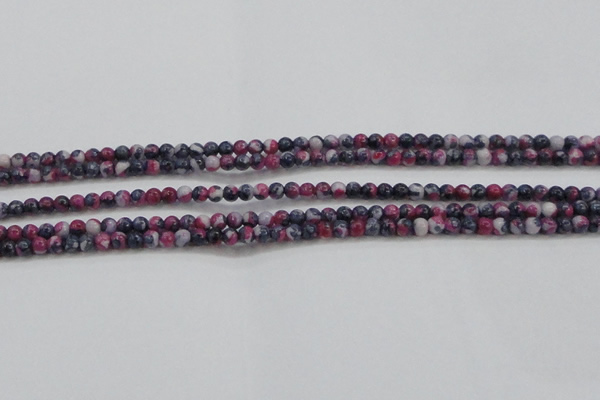 CRF447 15.5 inches 3mm round dyed rain flower stone beads wholesale