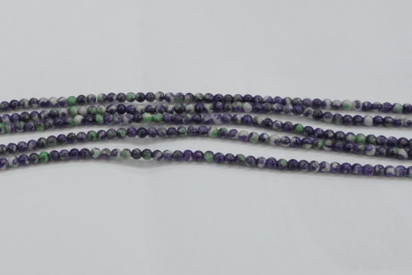 CRF448 15.5 inches 3mm round dyed rain flower stone beads wholesale