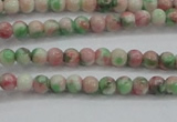 CRF449 15.5 inches 3mm round dyed rain flower stone beads wholesale