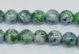 CRF45 15.5 inches 10mm round dyed rain flower stone beads wholesale