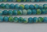 CRF451 15.5 inches 3mm round dyed rain flower stone beads wholesale