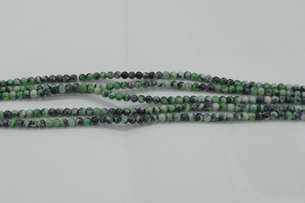 CRF453 15.5 inches 3mm round dyed rain flower stone beads wholesale