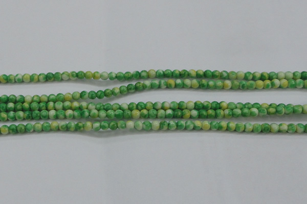 CRF454 15.5 inches 3mm round dyed rain flower stone beads wholesale