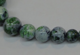 CRF51 15.5 inches multi sizes round dyed rain flower stone beads wholesale